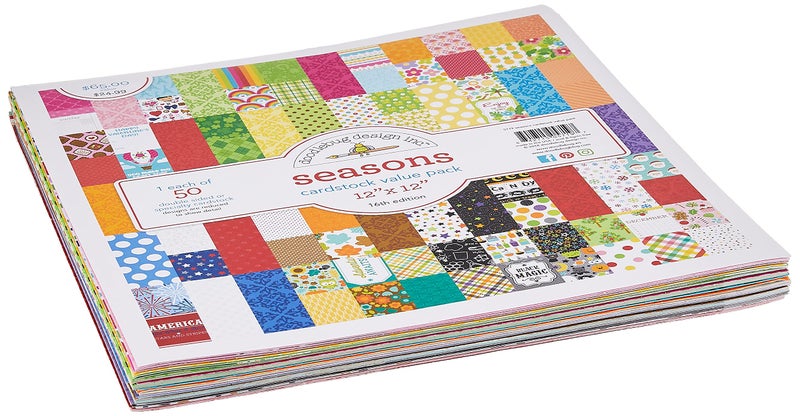 DOODLEBUG 5719 Value Kit Cardstock 12"X12", 50 Sheets - Image 2